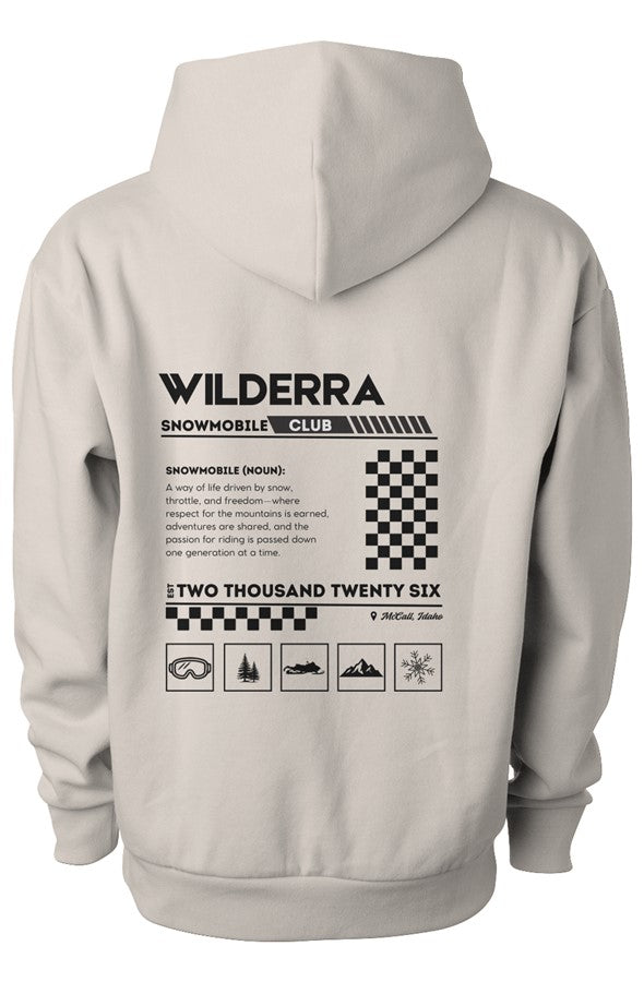 Wilderra Snowmobile Explanation Hoodie