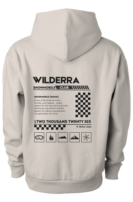 Wilderra Snowmobile Explanation Hoodie