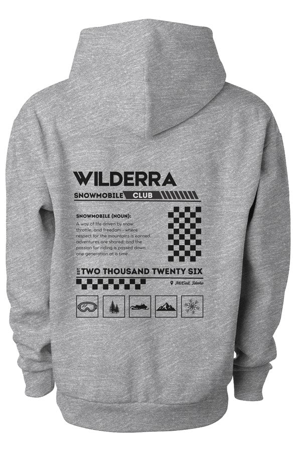 Wilderra Snowmobile Explanation Hoodie