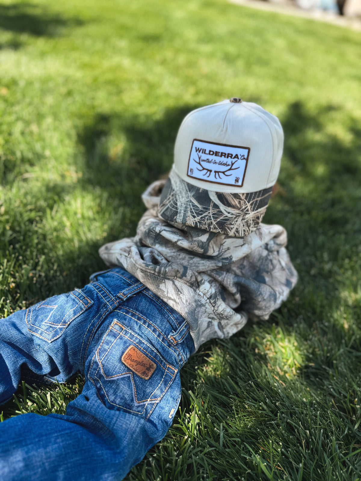 Kids Camo Elk Antler Hat